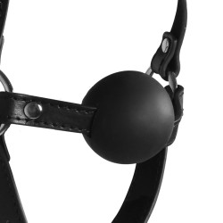 Ouch! Xtreme Bâillon Muselière avec Boule et Masque Gag Xtreme Noir